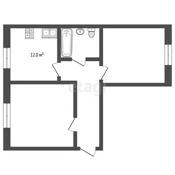 2-комнатная квартира: Нальчик, район Горная, Солнечная улица, 8к5 ...