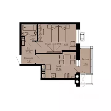 1-к кв. Ставропольский край, Пятигорск Скачки мкр,  (35.06 м)