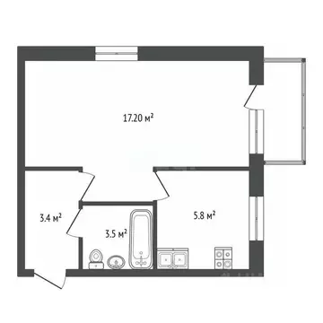 1-к кв. Татарстан, Альметьевск ул. Белоглазова, 139 (32.0 м)