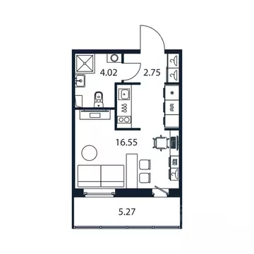 Студия Ленинградская область, Мурино Всеволожский район, ул. ...