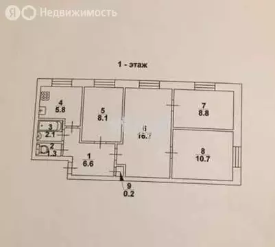 4-комнатная квартира: Саратов, 3-я Степная улица, 4 (60 м)