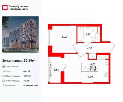 1-к кв. Ленинградская область, Всеволожский район, Свердловское ...