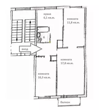 2-к кв. Свердловская область, Екатеринбург ул. 40-летия Октября, 24 ...