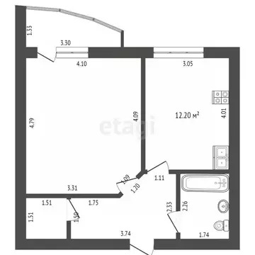 1-к кв. Мордовия, Саранск просп. Российской Армии, 6 (44.6 м)