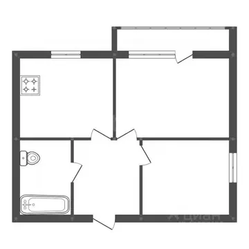 2-к кв. Амурская область, Белогорск ул. Куйбышева, 15 (38.0 м)