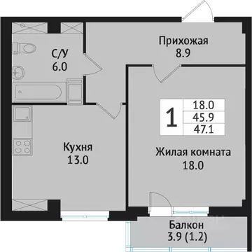 1-к кв. Ленинградская область, Всеволожск ул. Севастопольская, 2к1 ...