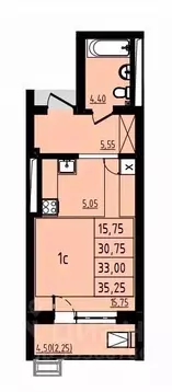 Студия Башкортостан, Уфа Затон-Восточный жилрайон, Новаленд мкр,  ...