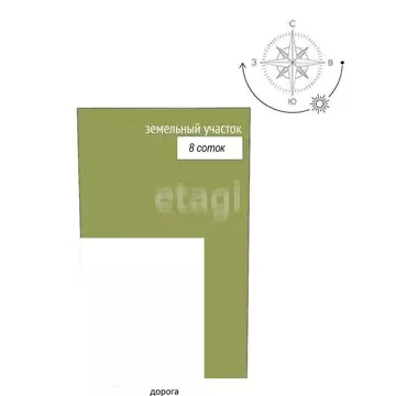 Участок в Заозёрное, Каламитская улица (8 м)