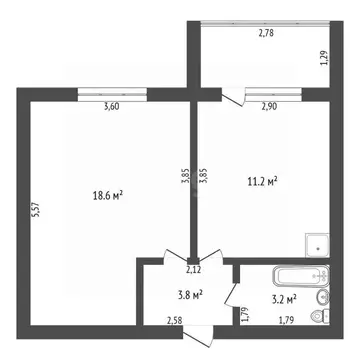 1-к кв. Амурская область, Зея Школьный пер., 93/1 (36.8 м)