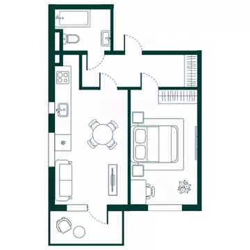 2-к кв. Дагестан, Дербент Новая История жилой комплекс (47.25 м)
