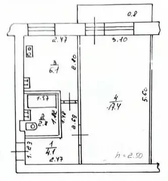 1-к кв. Тверская область, Тверь просп. Победы, 54 (31.2 м)