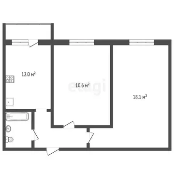 2-комнатная квартира: Самара, улица Николая Баженова, 5 (47 м)