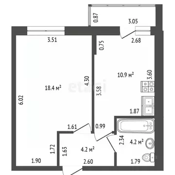 1-к кв. Ленинградская область, Мурино Всеволожский район, аллея ...