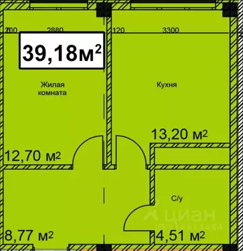 1-к кв. Ставропольский край, Ессентуки ул. Благодатная, 22к2 (39.18 м)