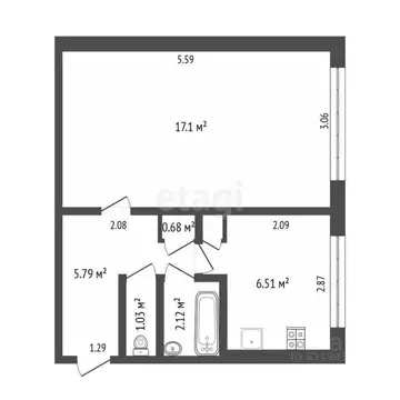 1-к кв. Мордовия, Саранск ул. Коваленко, 9 (33.0 м)