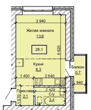 1-к кв. Алтайский край, Барнаул ул. Анатолия (28.1 м)