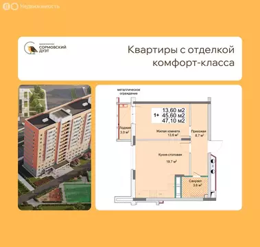 1-комнатная квартира: Нижний Новгород, квартал Кооперативный посёлок, ...