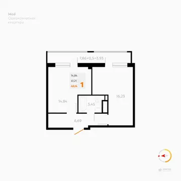 1-к кв. Адыгея, Тахтамукайский район, Яблоновский пгт Первомайская ...