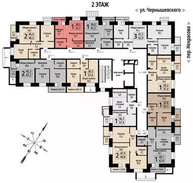 1-к кв. Алтайский край, Барнаул ул. Чернышевского (31.0 м)