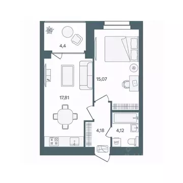 1-к кв. Ярославская область, Ярославль пос. Павловский, Волга-Лайф ...