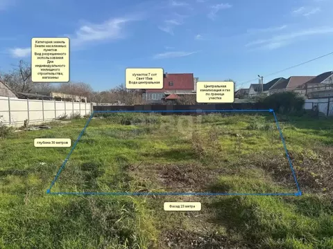 Участок в Краснодарский край, Анапа муниципальный округ, Анапская ...