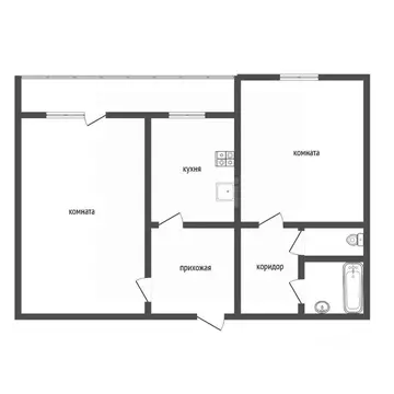 2-к кв. Воронежская область, Воронеж ул. Димитрова, 79 (48.9 м)
