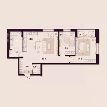 2-к кв. Приморский край, Артем ул. Куйбышева, 11А (65.61 м)