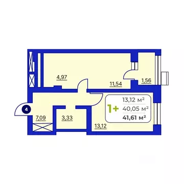 1-к кв. Башкортостан, Уфа Йондоз мкр,  (41.61 м)