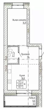 1-к кв. Алтайский край, Новоалтайск ул. Титова, 6 (46.1 м)