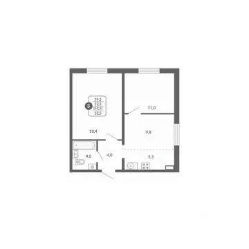 3-к кв. Кировская область, Киров ул. Потребкооперации, 34к1 (52.5 м)