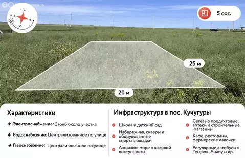 Участок в посёлок Кучугуры, Крылатая улица (5 м)