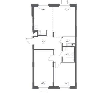 2-комнатная квартира: Люберцы, микрорайон Зенино ЖК Самолёт, ...