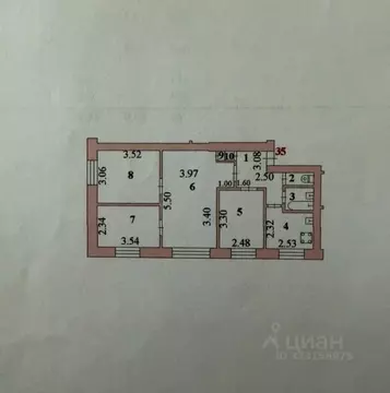 4-к кв. Липецкая область, Липецк просп. Победы, 2 (60.0 м)
