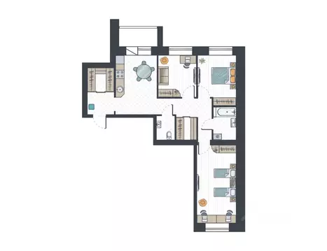 3-к кв. Кировская область, Киров ул. Капитана Дорофеева, 24 (75.3 м)