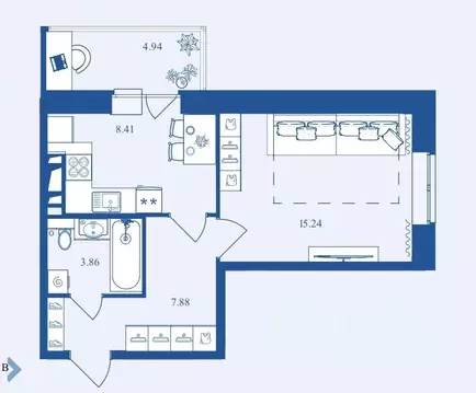 1-к кв. Брянская область, Брянск Деснаград мкр,  (40.33 м)