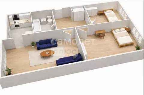 3-к кв. Ивановская область, Кохма ул. Кочетовой, 40 (60.9 м)