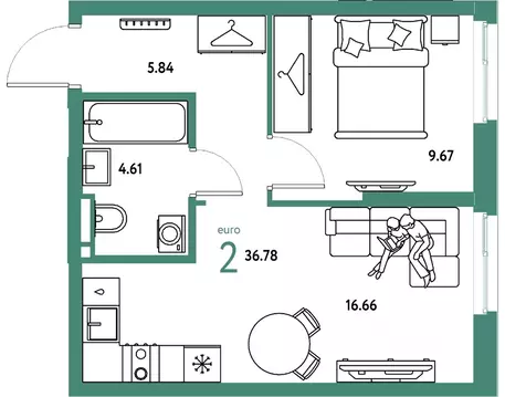 2-к кв. Свердловская область, Екатеринбург муниципальное образование, ...