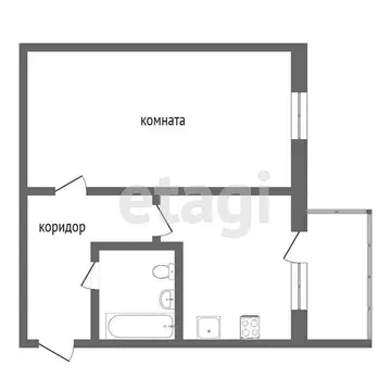 1-комнатная квартира: Тобольск, Октябрьская улица, 19А (38.2 м)