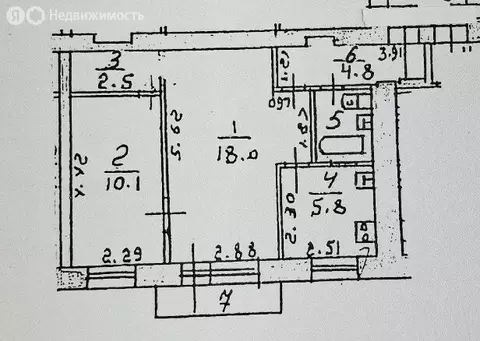 2-комнатная квартира: Ступино, Октябрьская улица, 42 (44.3 м)