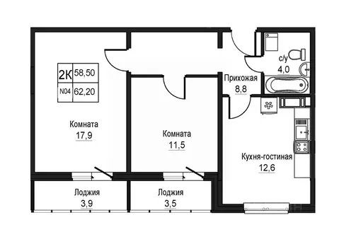 2-к кв. Нижегородская область, Нижний Новгород Торпедо жилой комплекс ...