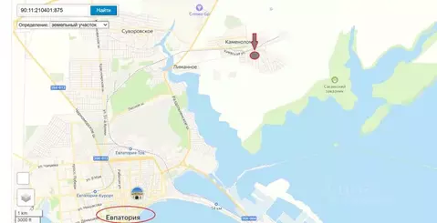 Участок в Крым, Сакский район, Суворовское с/пос, с. Каменоломня ул. ...