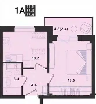 1-к кв. Псковская область, Псковский район, Завеличенская волость, д. ...