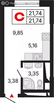 Квартира-студия: Екатеринбург, жилой район Втузгородок, ЖК Алиса ...
