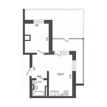 1-к кв. Тюменская область, Тюмень ул. Червишевский Тракт, 47к3 (45.1 ...