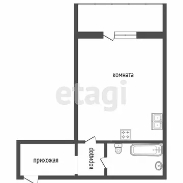 1-комнатная квартира: Тюмень, Интернациональная улица, 199к2 (36.1 м)