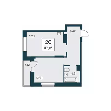 2-к кв. Новосибирская область, Новосибирск Игарская ул., 19/4 (47.15 ...