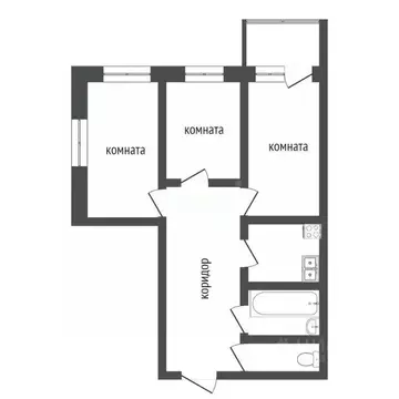 3-к кв. Белгородская область, Белгород ул. Щорса, 48 (84.2 м)