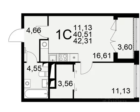 1-к кв. Рязанская область, Рязань Братиславский мкр, Вместе жилой ...