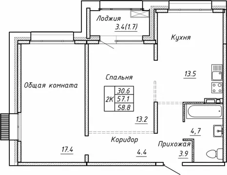 2-к кв. Новосибирская область, Новосибирск Гренландия жилой комплекс ...