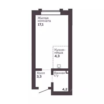 1-к кв. Свердловская область, Екатеринбург Уралмаш жилрайон, Голос ...